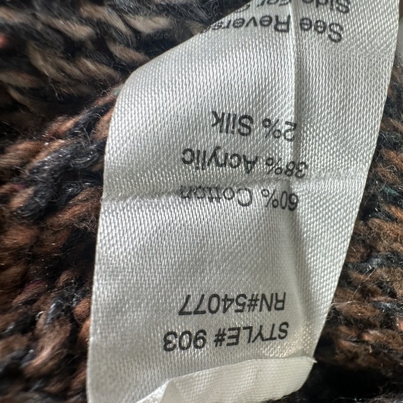 Cabi‎ Sweater Womens Medium Ombre Button Front Fringe Pockets 903 Cardigan - Picture 3 of 12